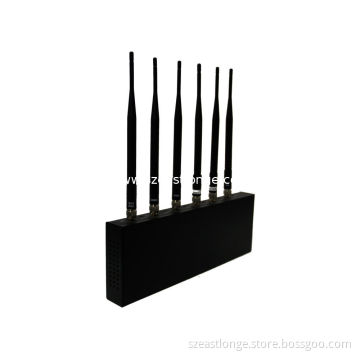 12w 6 Band Wifi 3g Gps Signal Jammer / Blocker Est-808i For Custom , 33dbm